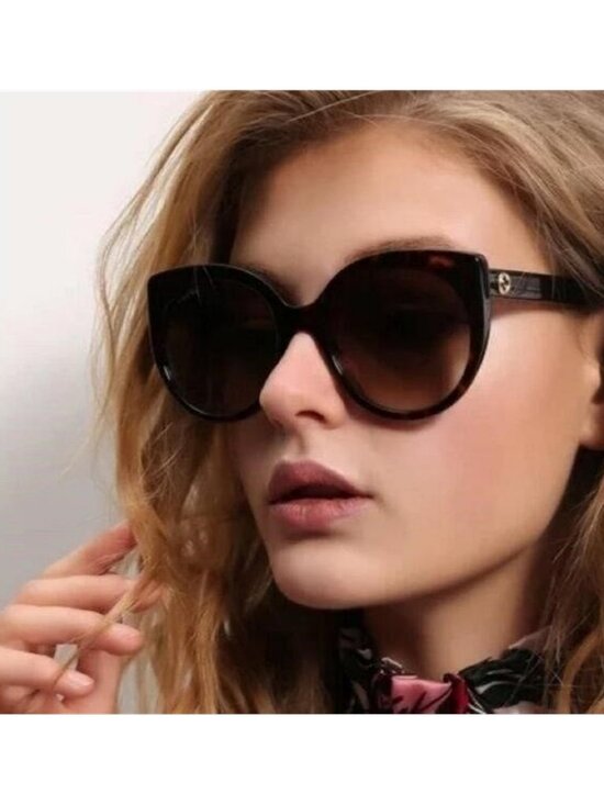 New Authentic GUCCI  Acetate Cat Eye Sunglasses GG0325S Tortoise main image 11